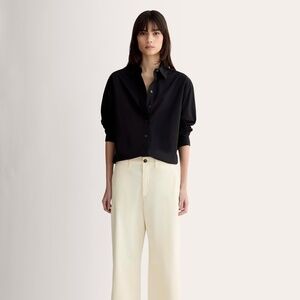 Everlane Women's Wide-Leg Chino Pant in Birch, Size 8, Cotton